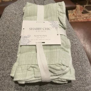 NW SHABBY CHIC RACHEL ASHWELL GREEN COTTON SET OF 4